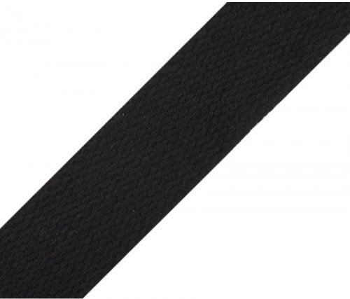 Gurtband - Baumwolle - schwarz - 25mm